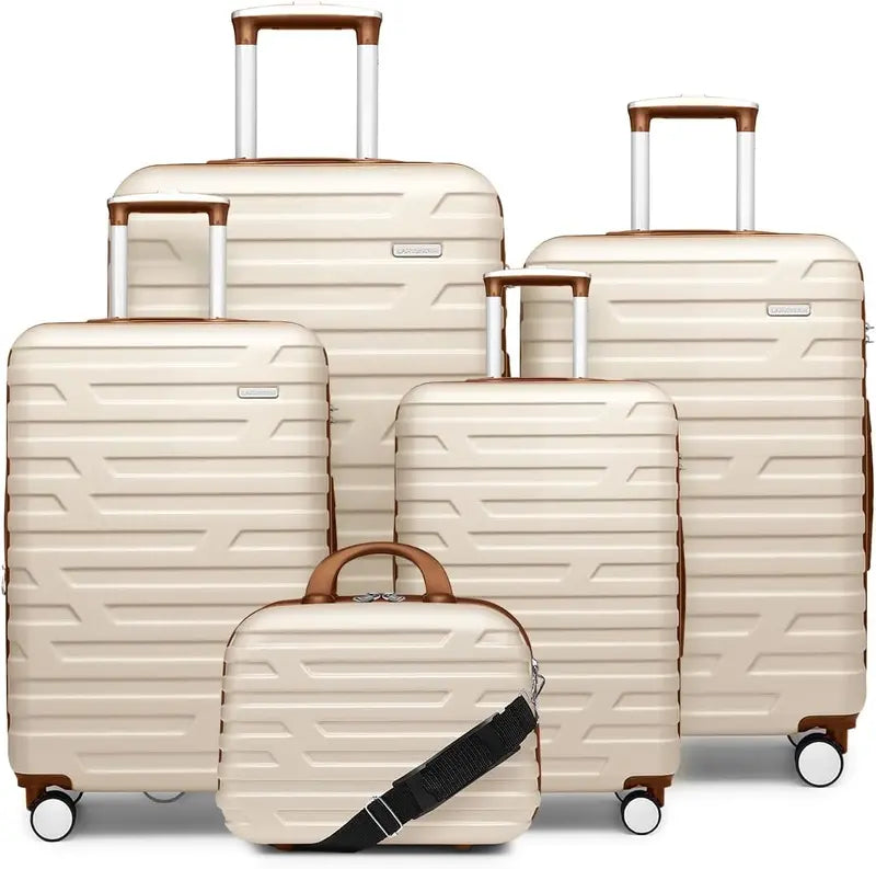6-Piece Lightweight Expandable Hardshell Luggage Set  TSA-Approved Carry-On & Checked Suitcases with Spinner Wheels