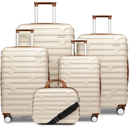 6-Piece Lightweight Expandable Hardshell Luggage Set  TSA-Approved Carry-On & Checked Suitcases with Spinner Wheels