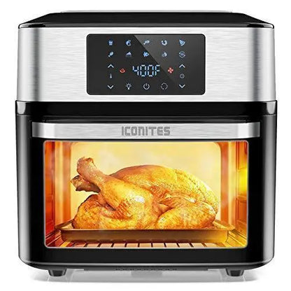 20-Quart 10-in-1 Air Fryer Toaster Oven  1800W Convection Oven with Rotisserie, Dehydrator, ETL Certified