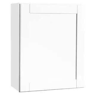 Hampton Bay Shaker 24 in. W x 12 in. D x 30 in. H Assembled Wall Kitchen Cabinet in Satin White KW2430-SSW