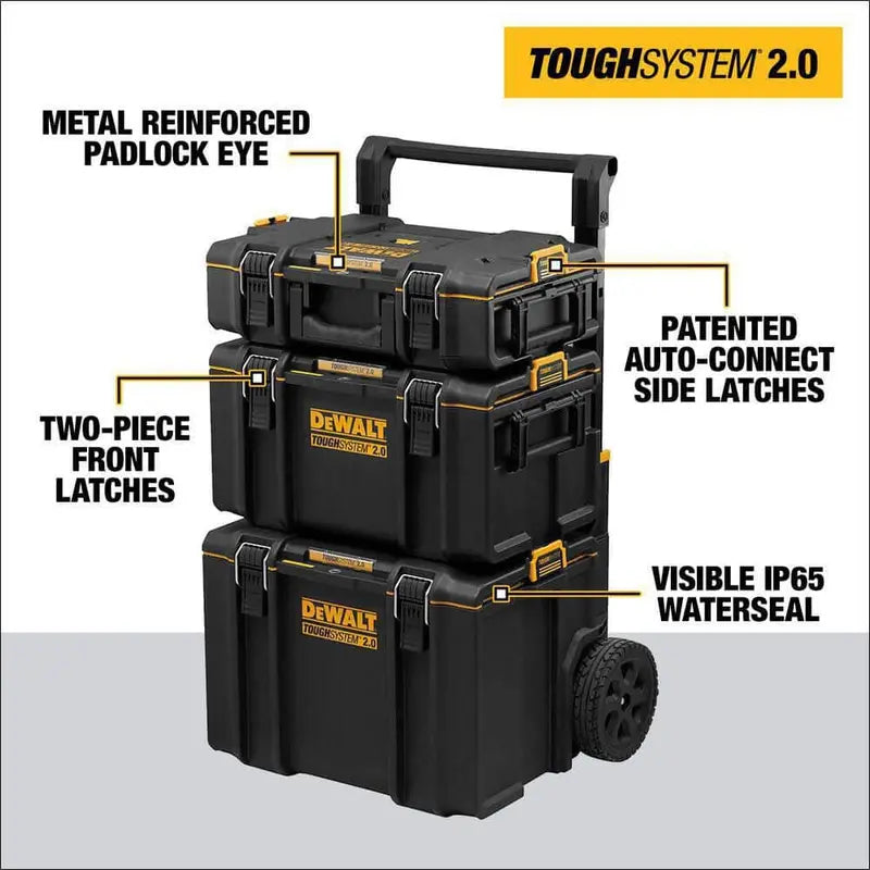 DEWALT TOUGHSYSTEM 2.0 24″ Vertical Tower Tool Box  Expandable Modular Storage