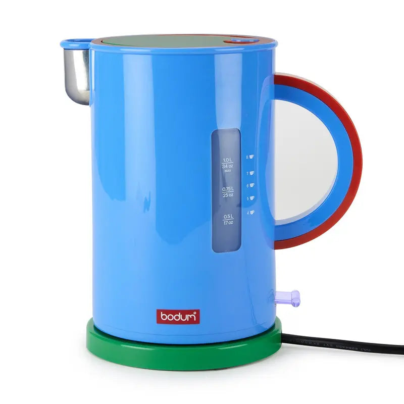 Bodum Electric Kettle  Ceramic-Coated, Blue Accented Design