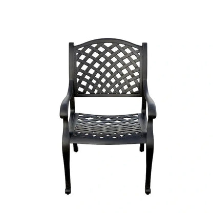 Nassau 11-Piece Outdoor Dining Ensemble  Swivel Rocker Chairs + Extendable Table