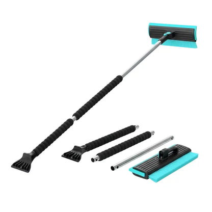 Detachable 55.7-Inch Snow Brush and Ice Scraper for Large Windshields