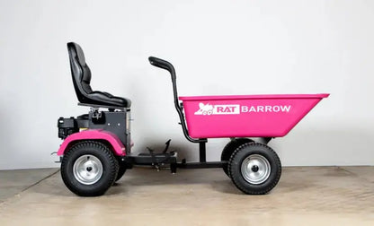 Heavy-Duty Rat Barrow Utility Cart  Black Powder-Coated Steel Frame