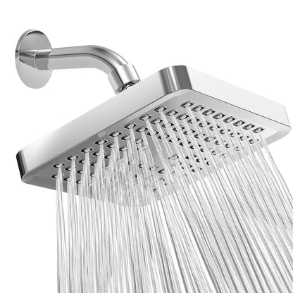 Adjustable High-Pressure Rainfall Showerhead  Swivel Mount, Full-Coverage Spray Pattern
