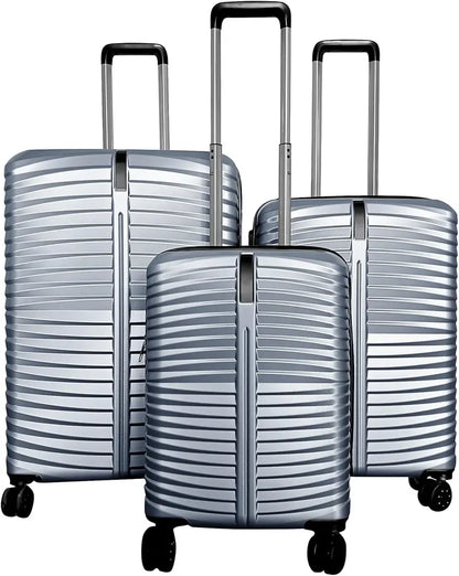 Lightweight 3-Piece Hardshell Spinner Luggage Set — 20/24/28 Inch (Pin Stripe Design)