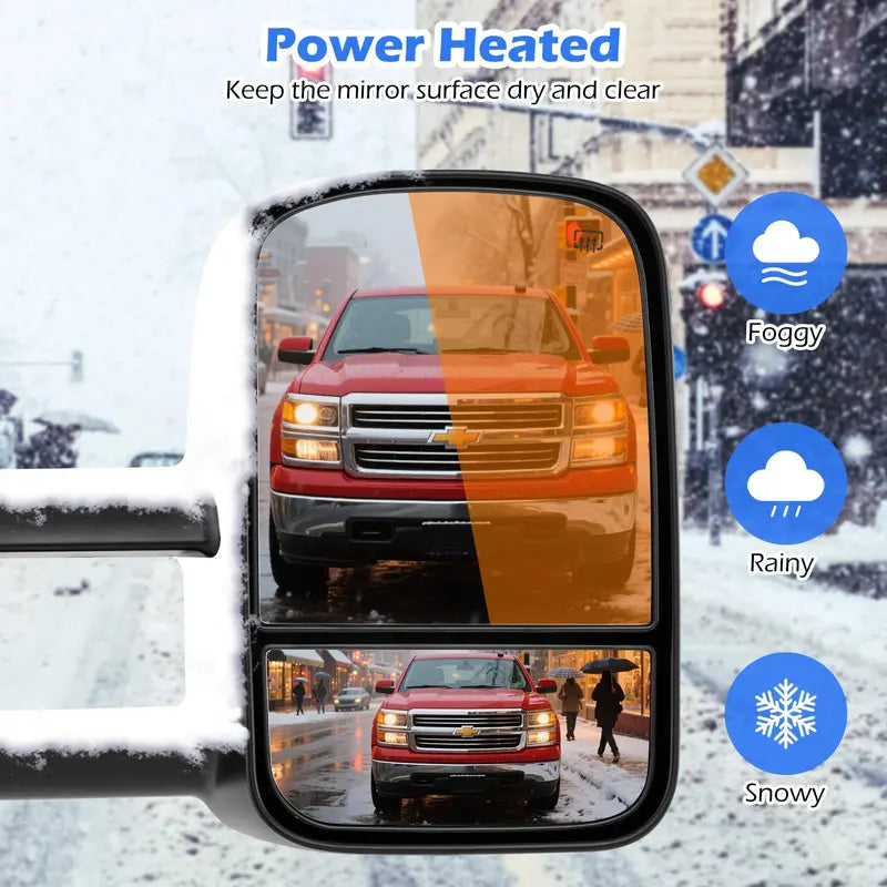 Towing Mirrors for 20032006 Chevrolet Silverado & GMC Sierra Full-Size Trucks