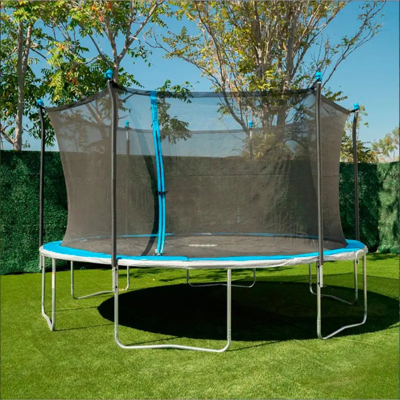 Bounce Pro 14-Foot Trampoline with Flash Lite Zone  LED-Illuminated Jumping Surface & Safety Enclosure