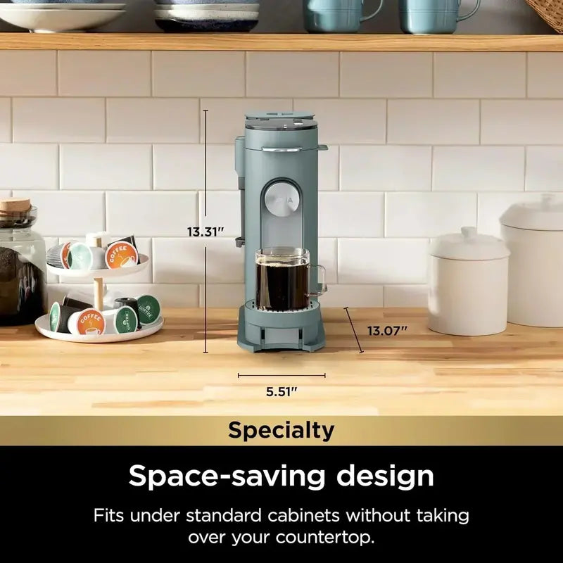 Ninja Single-Serve Coffee Maker with 56 oz Reservoir and Stone Finish