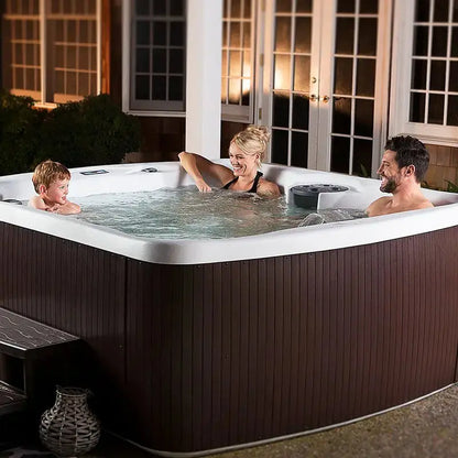 Lifesmart 5-Person Rectangular Hot Tub  Plug-and-Play Spa with 23 Jets, Ozonator System & Espresso-Colored Shell