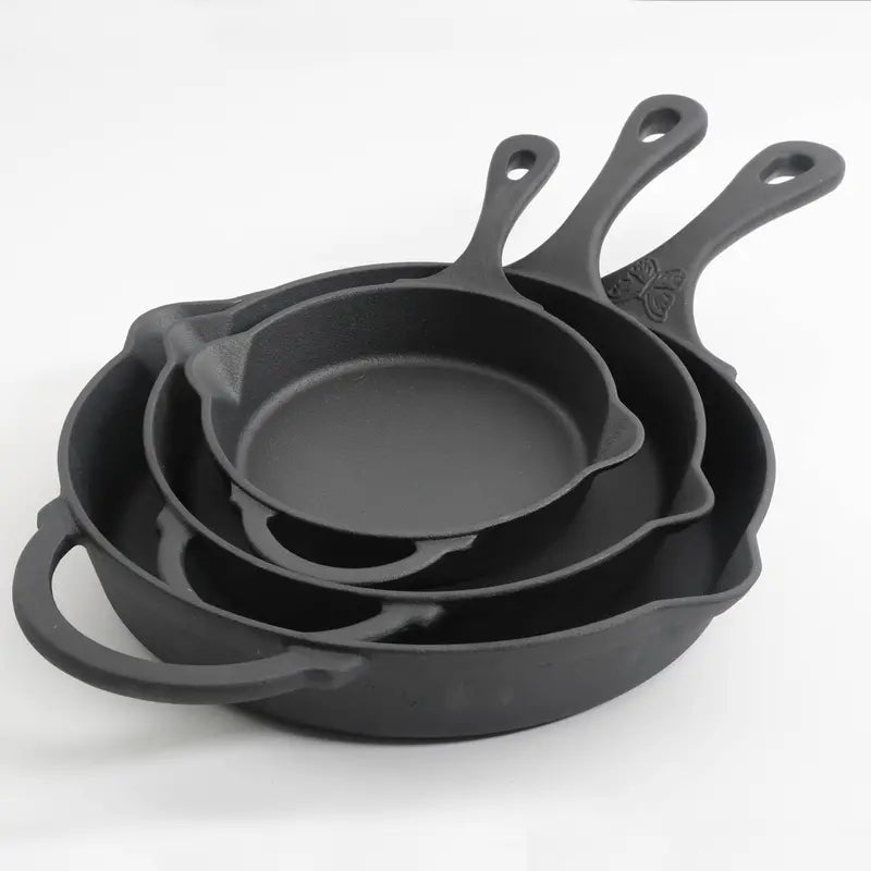 The Pioneer Woman Timeless Beauty Cast Iron Set, 3-Piece Fry Pans