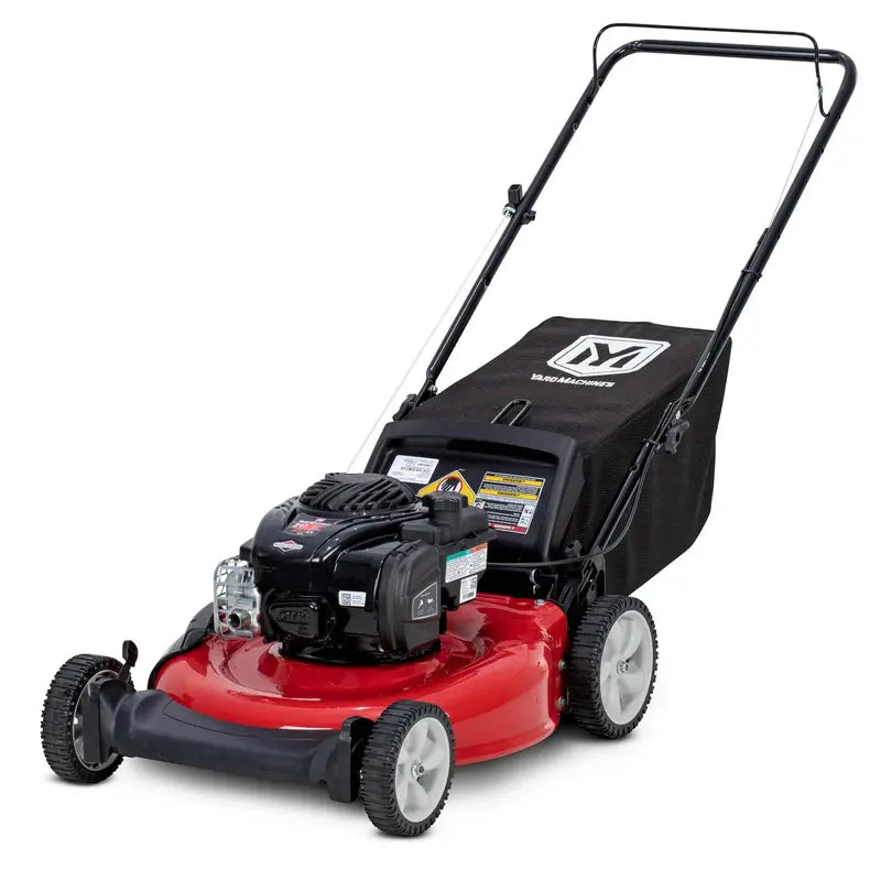 Yard Machines 21-Inch Gas Push Mower — 140cc Briggs & Stratton Engine, Steel Deck, 3-in-1 Mulch/Bag/Edge Capability