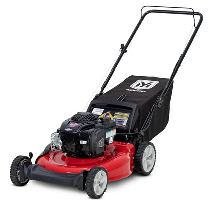 Yard Machines 21-Inch Gas Push Mower — 140cc Briggs & Stratton Engine, Steel Deck, 3-in-1 Mulch/Bag/Edge Capability