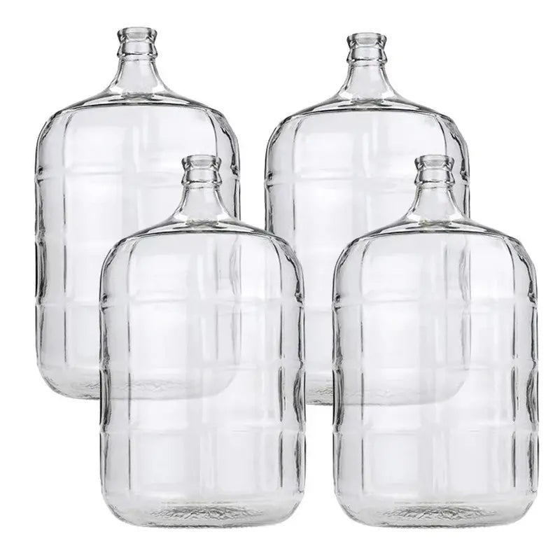 Set of 4 Glass Carboys  5-Gallon Capacity, Ideal for Home Brewing Beer or Wine