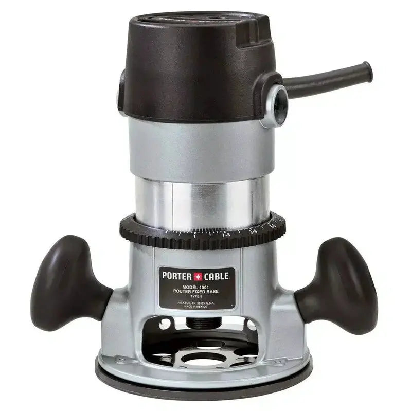 PORTER-CABLE 11-Amp Fixed-Base Router  Precision Woodworking Tool with Depth Adjustment