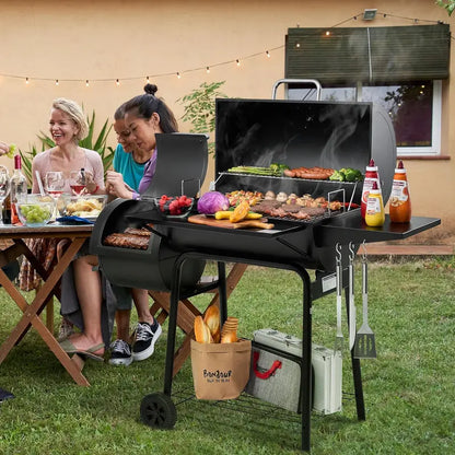 Royal Gourmet CC1830S Offset Smoker & Charcoal Grill Combo — 823 sq in Cooking Area