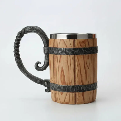 Double-Walled Viking-Inspired Travel Mug  650ml Thermal Drinkware