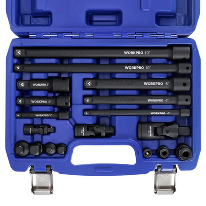WORKPRO 18-Piece Drive Tool Accessory Collection  Universal Bits, Adapters & Extensions