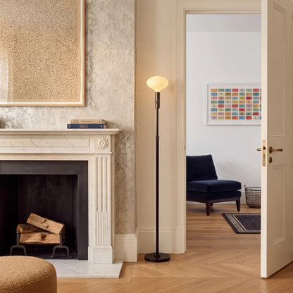 Poise Adjustable Floor Lamp in Graphite + Oval II