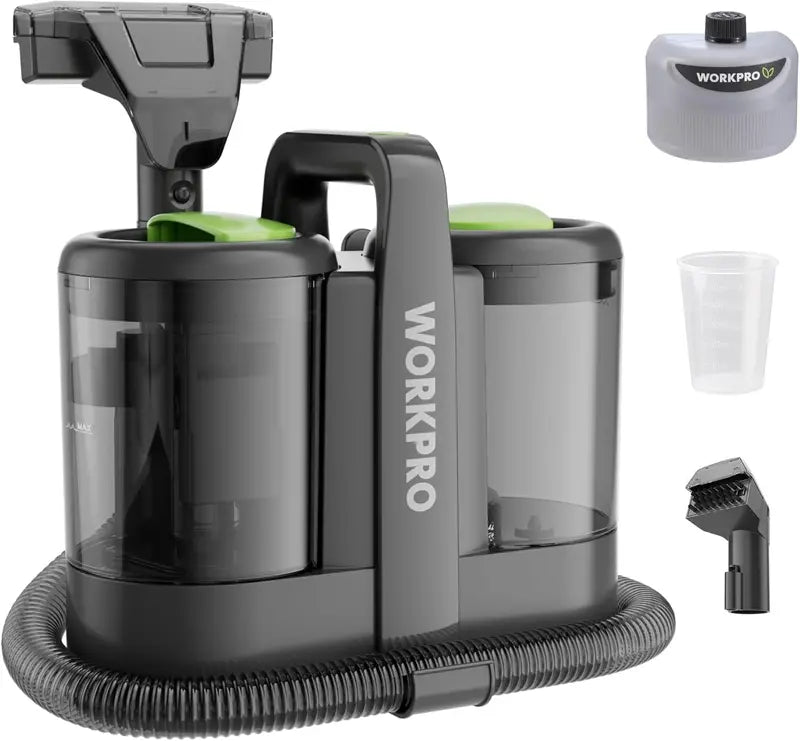 WORKPRO Portable Carpet & Upholstery Spot Cleaner  13KPa Suction, 54oz Tank, and Multi-Use Cleaning Tools