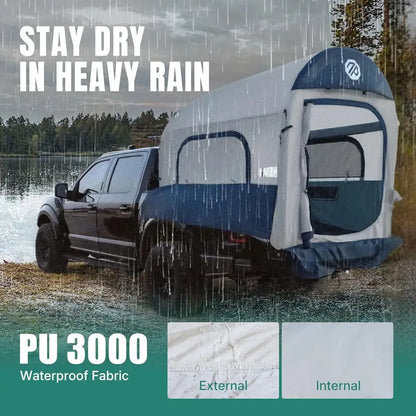 Niphean Inflatable Truck Bed Tent — Quick-Setup 23 Person Pickup Camper Tent with PU3000 Waterproofing