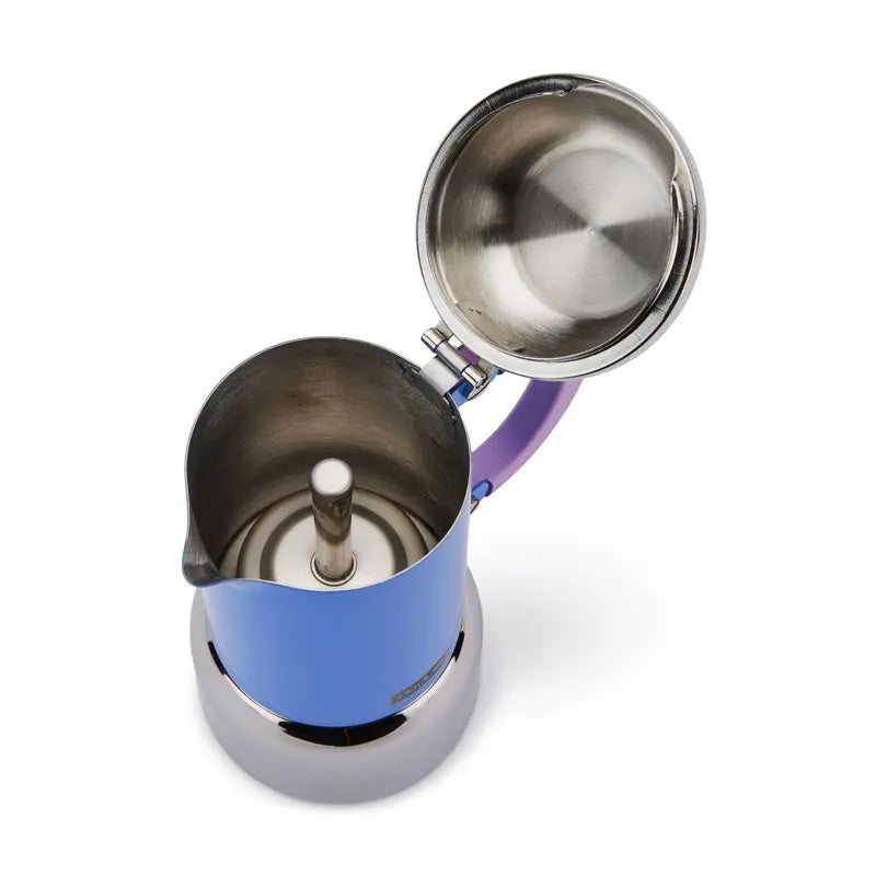 Bodum Chambord Stainless Steel Stovetop Espresso Maker  Pale Blue Finish