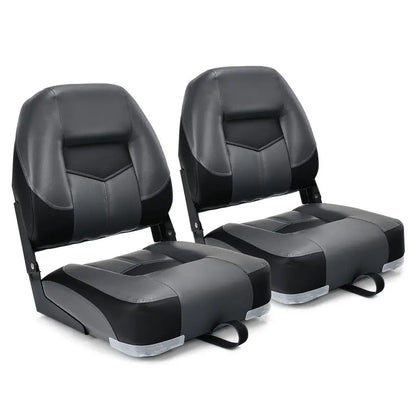 Low-Back Folding Boat Seats  2-Pack Marine-Grade Seat Set for Small Watercraft