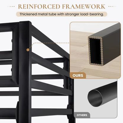 SHA CERLIN Twin Loft Bed  Space-Saving, Heavy-Duty Elevated Frame for Kids¡¯ Rooms &amp; Dorms