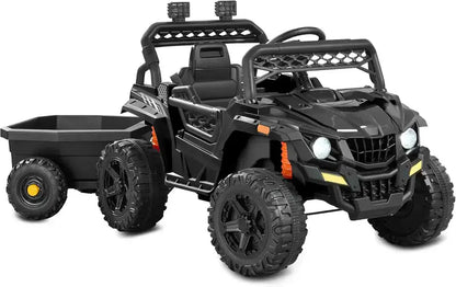Kids’ Black Electric UTV Ride-On Vehicle with Realistic Design and Safe Speed Control
