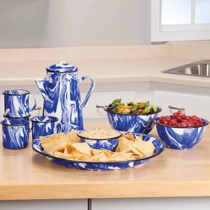 Blue Marble Enamelware Coffeepot by Home Marketplace