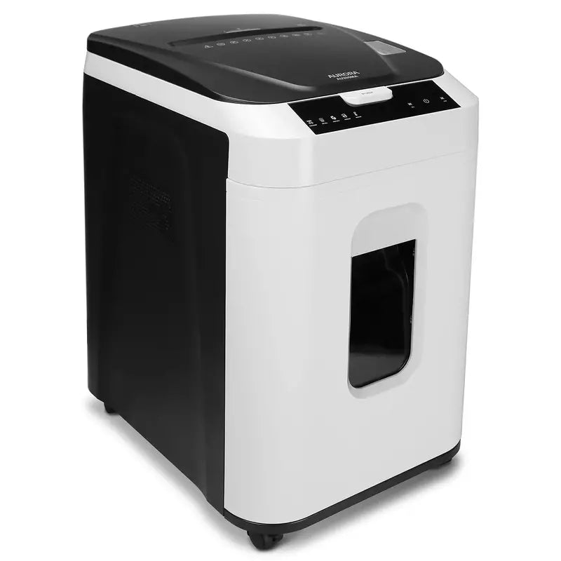 Aurora Commercial 200-Sheet Auto Feed Micro-Cut Paper Shredder, P-5 Security, 60-Min Runtime