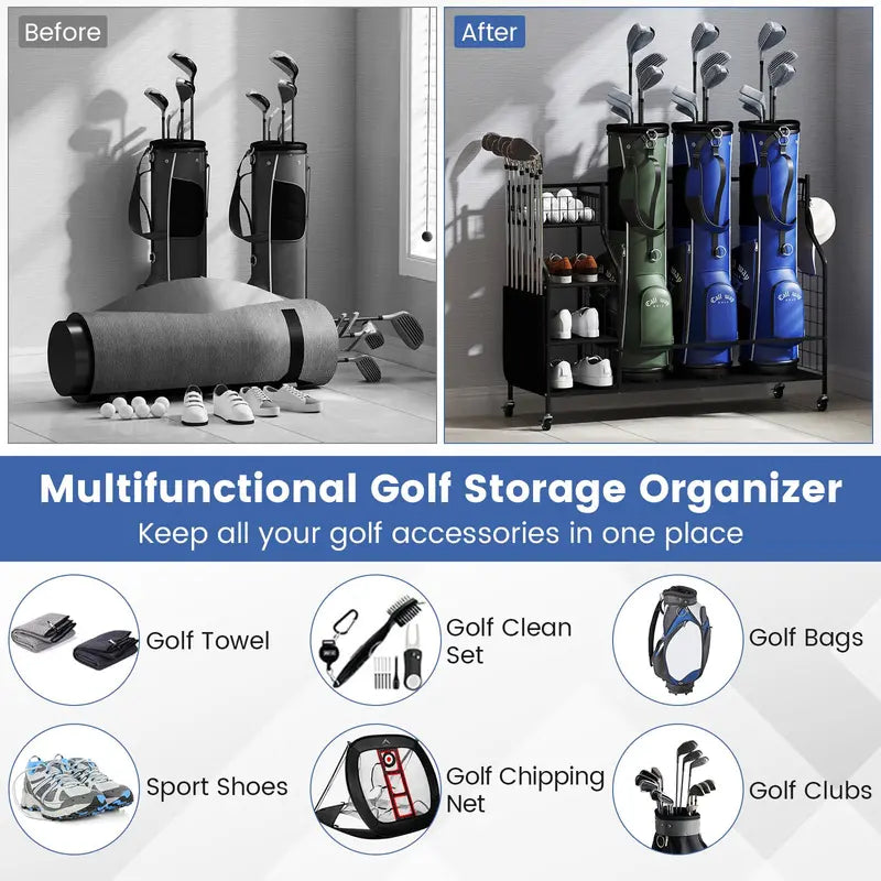 All-in-One Golf Bag Organizer for Clubs, Balls, and Accessories