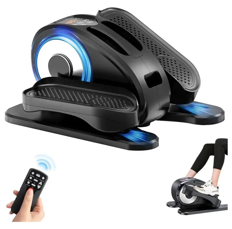 Compact Electric Under-Desk Elliptical Trainer — Fully Assembled Seated Foot Pedal Exerciser