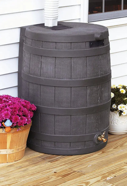 Good Ideas 50-Gallon Rain Barrel for Outdoor Water Conservation