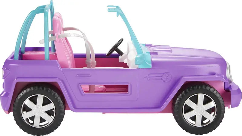 Barbie Purple Off-Road Vehicle with Pink Seats, Rolling Wheels, Ages 3-7