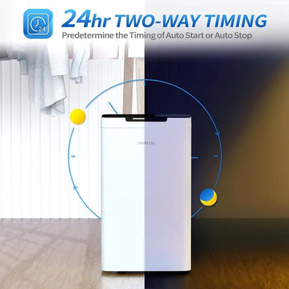 AIRPLUS 30-Pint Dehumidifier for Basements  Covers Up to 1,500 Sq. Ft., Drain Hose Included, Powerful Moisture Removal