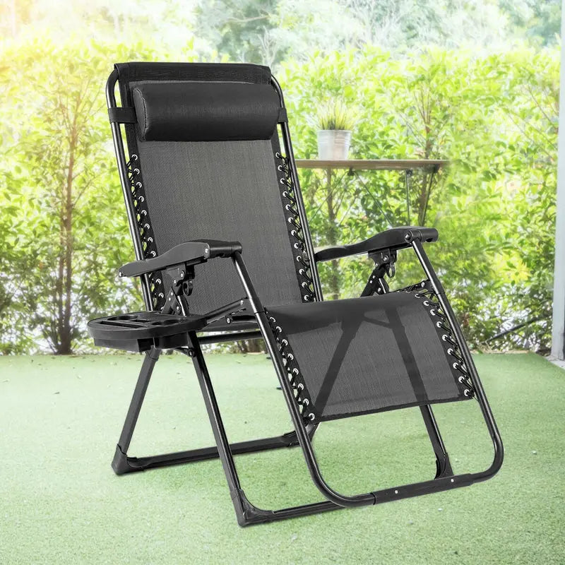 Zero-Gravity Recliner Chair  500-Lb Capacity Oversized Lounge with Cup Holder