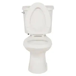 Glacier Bay High-Efficiency Toilet  2-Piece Elongated Design, 1.28 GPF Single Flush, White Finish