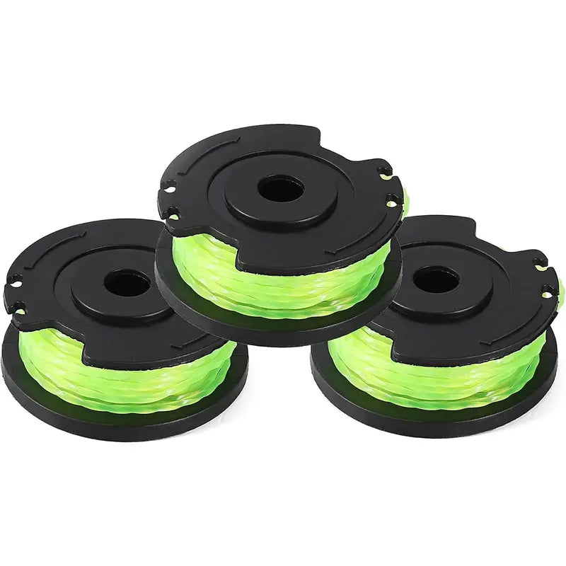 WORKPROX Star-Shaped Trimmer Line  16.4-Foot Green Nylon Spool (0.055″ Diameter, 3-Pack)