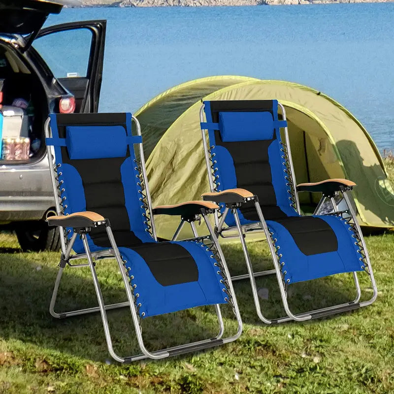 Zero Gravity Reclining Lounge Chair  Compact Foldable Design for Relaxation