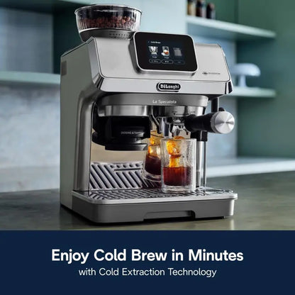 De’Longhi La Specialista Touch Espresso Machine  Integrated Grinder, Cold Brew & Iced Mode, 10 Presets, Italian Craftsmanship