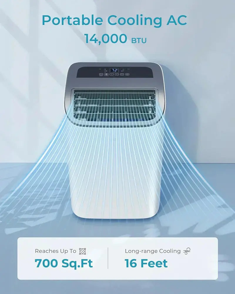 EUHOMY 8,000 BTU 4-in-1 Portable Air Conditioner for Rooms up to 350 Sq Ft