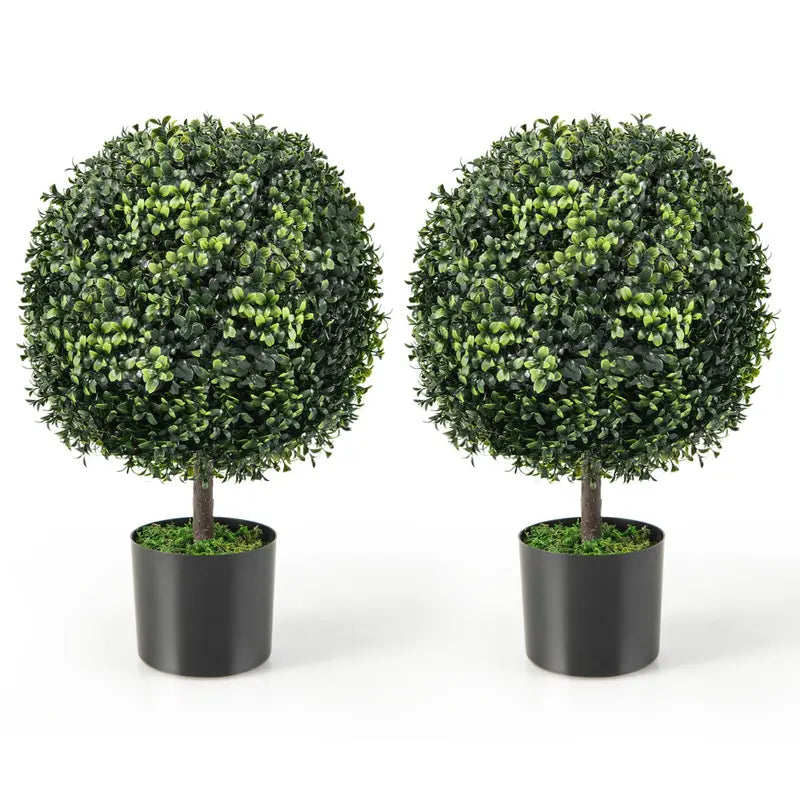 22-Inch Artificial Boxwood Topiary Ball  Lifelike Outdoor or Indoor Decor
