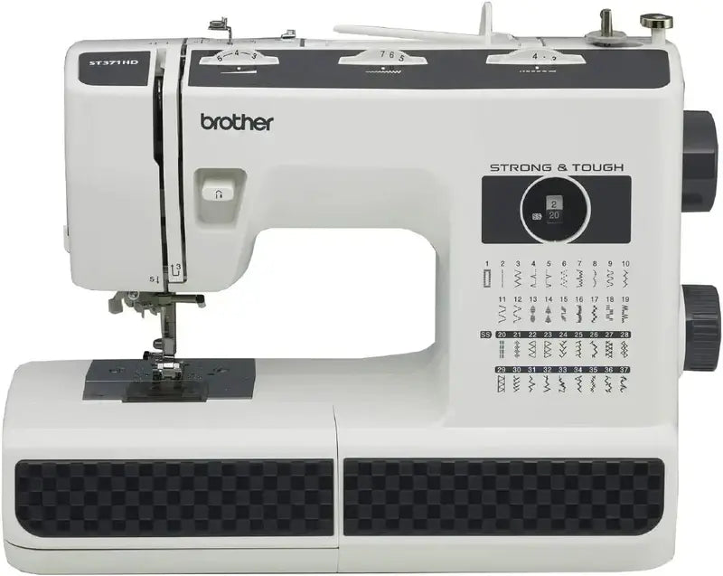 Heavy-Duty Free-Arm Sewing Machine Featuring 37 Stitches and 6 Attachments