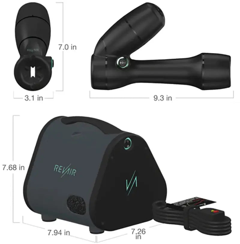 Reverse-Air Ionic Hair Dryer with Integrated Styling Clips  Matte Black Finish