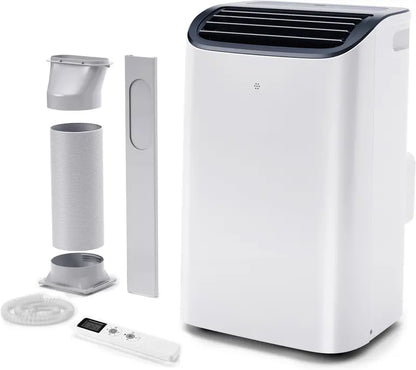 EUHOMY 8,000 BTU 4-in-1 Portable AC  Cools Up to 350 Sq. Ft., Includes Fan, Dehumidifier & Sleep Mode, Remote-Controlled