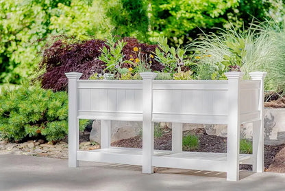 Cambridge Vinyl Raised Garden Planter  68.5″ W × 24″ L with Optional Extension Kit