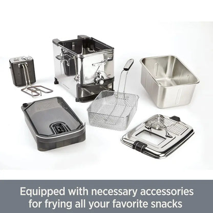 All-Clad Stainless Steel Deep Fryer  Electric Immersion Fryer with Precise Temp Control
