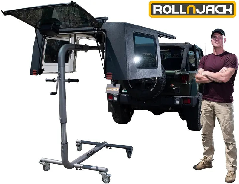 Jeep Wrangler Hardtop Removal Jack  Single-Person Lifting System for Easy Roof Panel Handling